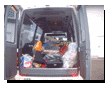 Schulsachen bereit zum Abtransport